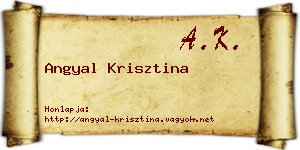 Angyal Krisztina névjegykártya